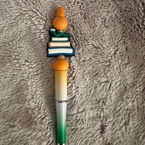 Whimsical Bookworm Gradient Pen